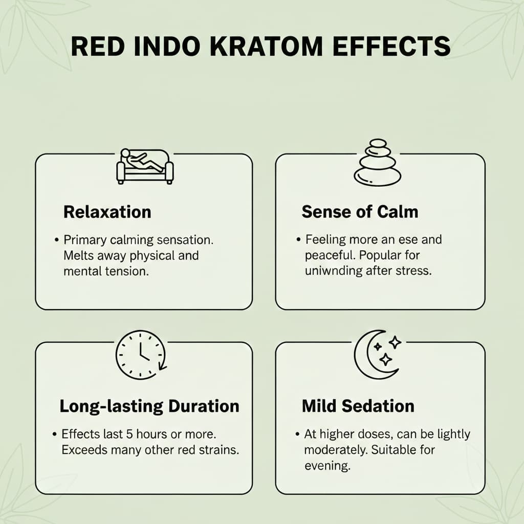 infographic for red kratom effects